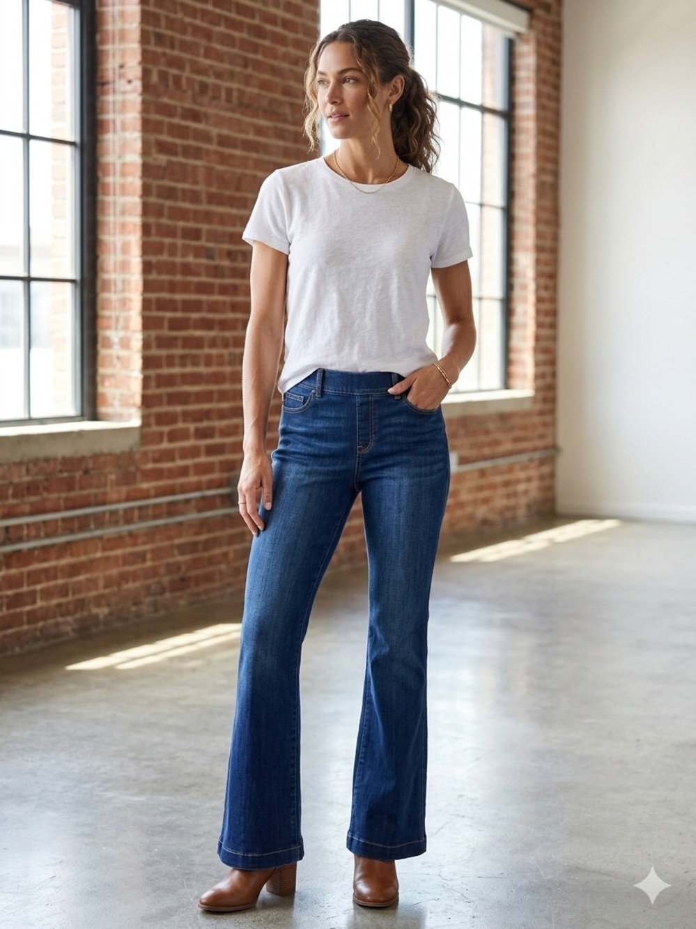 SPANX Dark Blue Flare Jeans